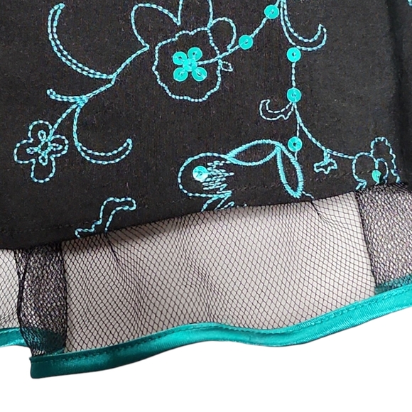 Mini Steppin' Out Embroidery Dress with Trimmed Netting Underneath - Size M EUC - Picture 6 of 6